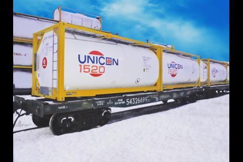 KuibyshevAzot has awarded Unicon 1520 a three-year contract to transport sulphuric acid using tank-containers and TikhvinSpetsMash flat wagons.